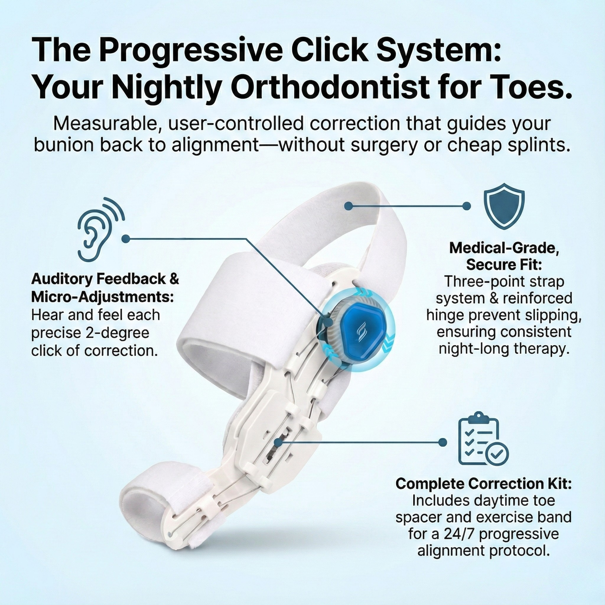 Liberation Progressive Click™ Bunion Correction System