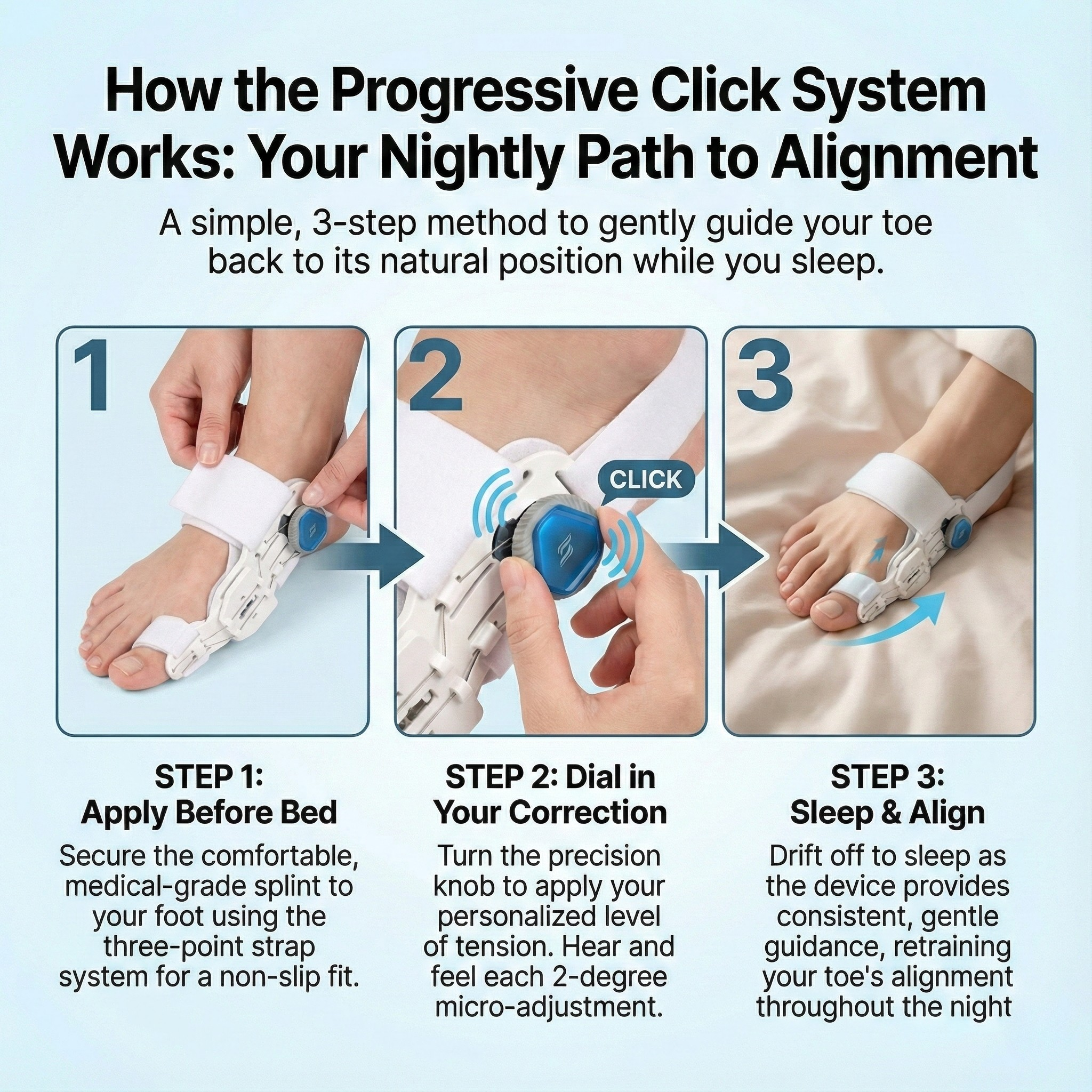 Liberation Progressive Click™ Bunion Correction System